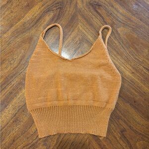 Brandy Melville Orange Knit Crop Top